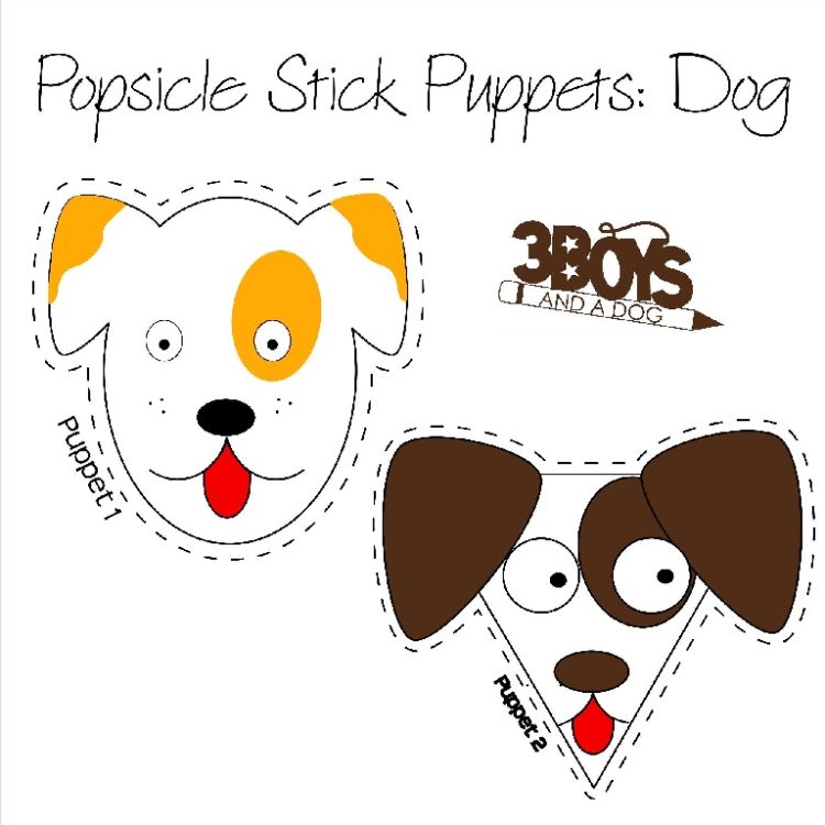 Popsicle Stick Puppets from 3 Boys and a Dog