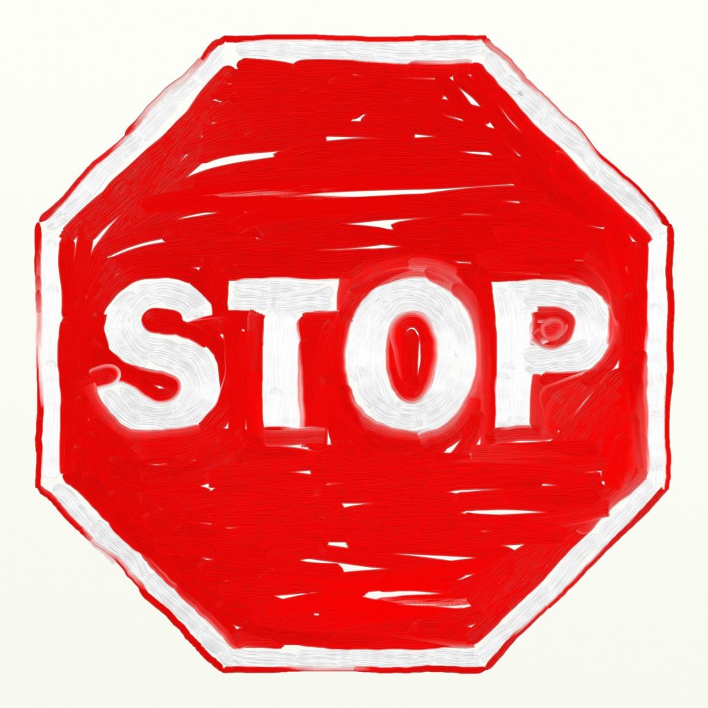 Stop Signs make good visual cues for children