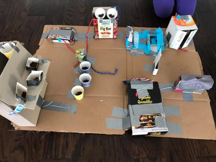Recycled food activity for dogs, made by kids; Canine enrichment - Poochparenting.net